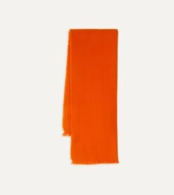Orange Cashmere Scarf -Drakes Shop DR1AB221967 04800 1