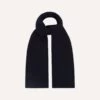 Navy Solid Wool Scarf