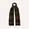 Green Tartan Washed Check Wool Scarf -Drakes Shop DR1AB223519 02103 1
