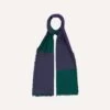 Green And Purple Washed Check Wool Scarf -Drakes Shop DR1AB223519 03403 1