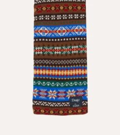 Lambswool Fair Isle Scarf -Drakes Shop DR1AB223570 01403 4
