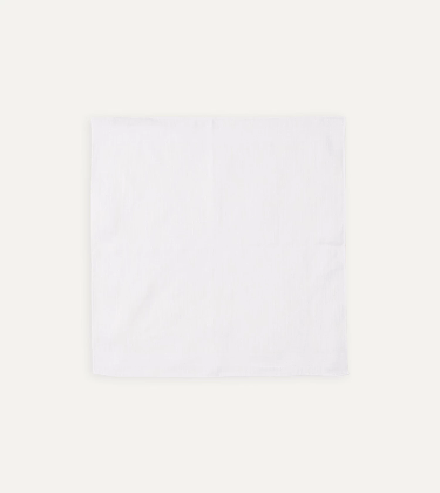 White Linen Pocket Square 3 White Linen Pocket Square