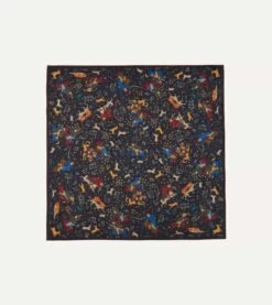 Navy Mughal Print Wool-Silk Square Scarf -Drakes Shop DR1AD022215 01251 4 e1f46cf3 5020 4b3d ab47 8b28234bad06