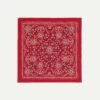 Red Paisley Print Cotton Bandana