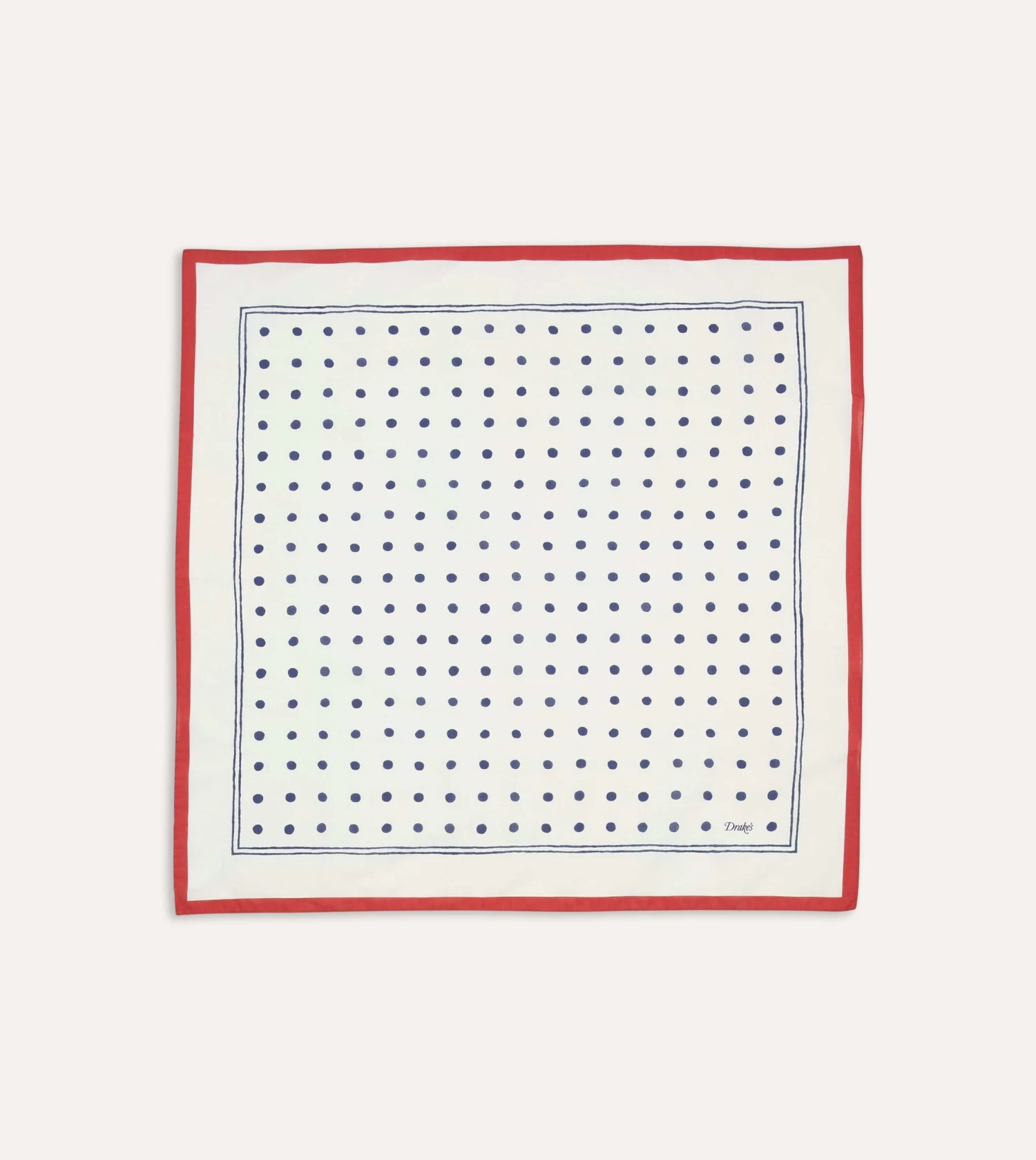 White And Navy Polka Dot Print Bandana 3 White And Navy Polka Dot Print Bandana