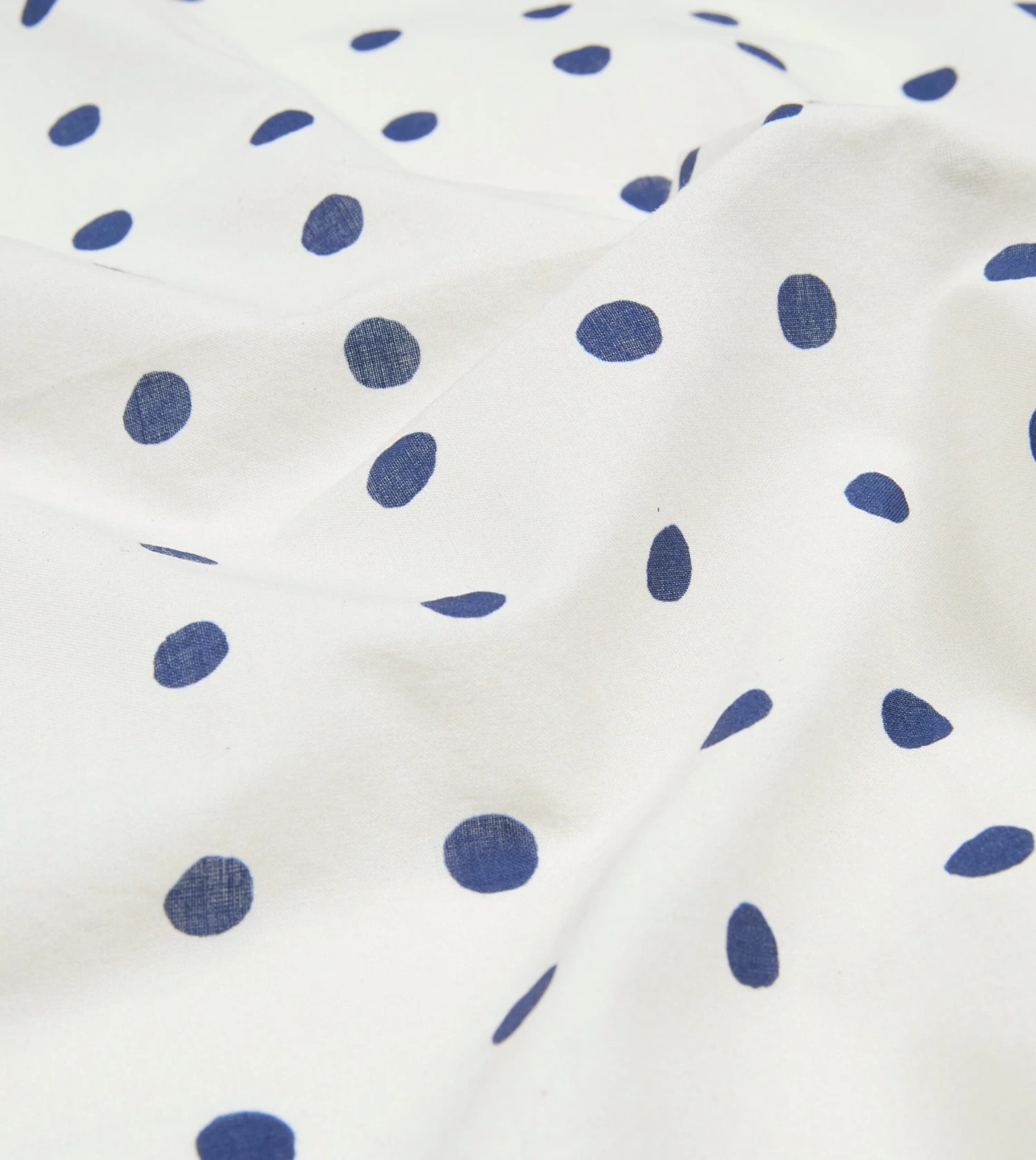 White And Navy Polka Dot Print Bandana 4 White And Navy Polka Dot Print Bandana - Image 2