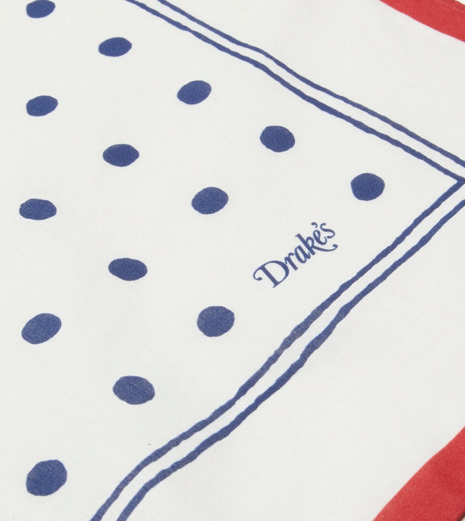White And Navy Polka Dot Print Bandana 6 White And Navy Polka Dot Print Bandana - Image 4