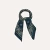 Navy Paisley Print Wool-Silk Bandana -Drakes Shop DR1AD023552 01251 1