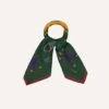 Green Navajo Print Wool-Silk Bandana 1 Green Navajo Print Wool-Silk Bandana -Drakes Shop DR1AD023557 02401 1