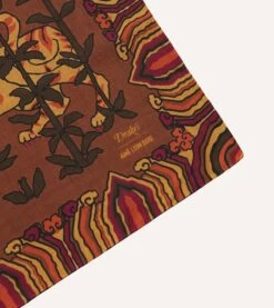 ALD / Drake's Brown Graphic Bandana -Drakes Shop DR1AD023670 01801 3
