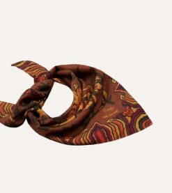 ALD / Drake's Brown Graphic Bandana -Drakes Shop DR1AD023670 01801 4