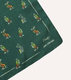 ALD / Drake's Green Graphic Bandana -Drakes Shop DR1AD023769 01401 3