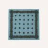 Blue Medallion Print Cotton-Silk Bandana 1 Blue Medallion Print Cotton-Silk Bandana -Drakes Shop DR1AD024075 02201 1