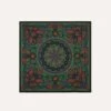 Green Folk Flower Print Cotton-Silk Bandana -Drakes Shop DR1AD024078 01401 1