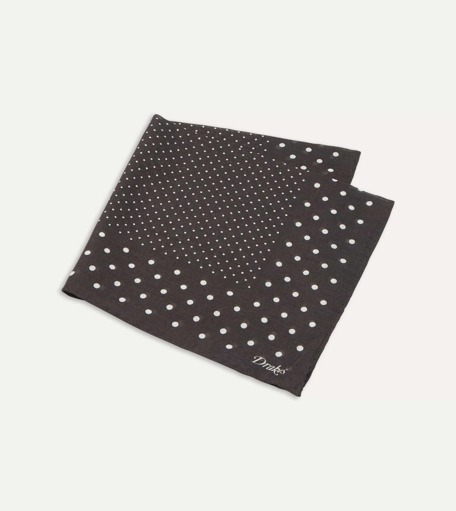 Brown Spots Print Wool-Silk Pocket Square 5 Brown Spots Print Wool-Silk Pocket Square - Image 3