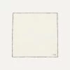 Ivory And Navy Shoestring Border Silk Pocket Square -Drakes Shop DR1AE022664 01 1