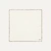 Ivory And Brown Shoestring Border Silk Pocket Square -Drakes Shop DR1AE022664 03 1