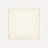 Ivory And Gold Shoestring Border Silk Pocket Square
