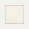 Ivory And Rust Shoestring Border Silk Pocket Square -Drakes Shop DR1AE022664 07800 1