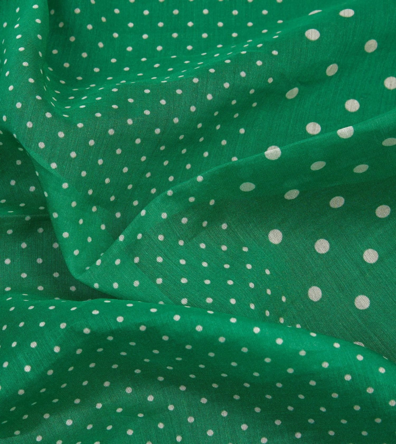 Green Spot Border Print Cotton-Silk Pocket Square 4 Green Spot Border Print Cotton-Silk Pocket Square - Image 2