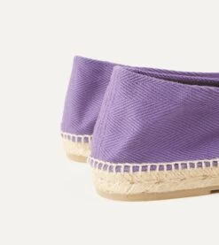 Purple Herringbone Cotton Espadrilles -Drakes Shop DR1AF121916 02200 5