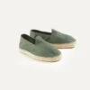 Green Herringbone Cotton Espadrilles -Drakes Shop DR1AF121916 04400 1