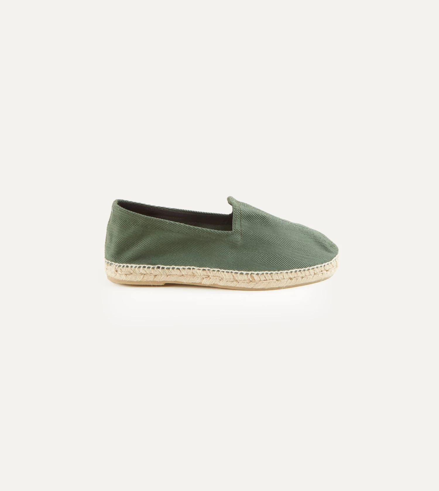Green Herringbone Cotton Espadrilles 8 Green Herringbone Cotton Espadrilles - Image 6