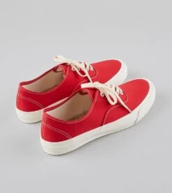 Doek Red Canvas Oxford Trainers -Drakes Shop DR1AF2 21928 06 700 3 LR