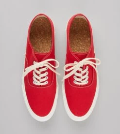 Doek Red Canvas Oxford Trainers -Drakes Shop DR1AF2 21928 06 700 5 LR