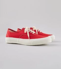 Doek Red Canvas Oxford Trainers -Drakes Shop DR1AF2 21928 06 700 6 LR