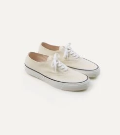 Wakouwa By Anatomica Ecru Cotton Canvas Oxford Trainers