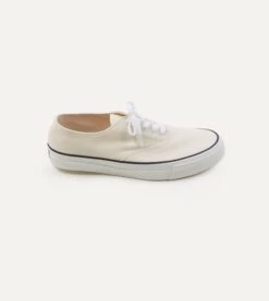 Wakouwa By Anatomica Ecru Cotton Canvas Oxford Trainers -Drakes Shop DR1AF2 22464 02 050 5