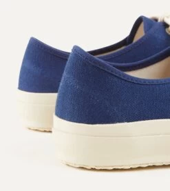 Doek Indigo Canvas Oxford Trainers -Drakes Shop DR1AF221928 02200 5