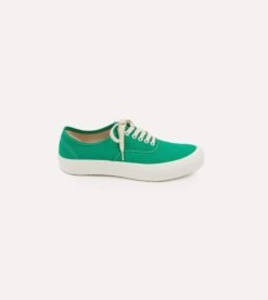 Doek Green Canvas Oxford Trainers -Drakes Shop DR1AF221928 05400 4