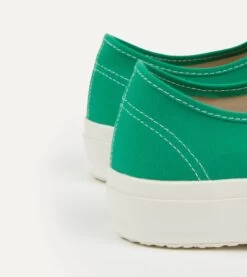 Doek Green Canvas Oxford Trainers -Drakes Shop DR1AF221928 05400 5