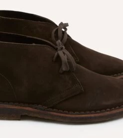 Clifford Desert Boot Dark Brown Suede -Drakes Shop DR1AF318053 04300 3