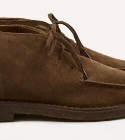 Crosby Moc-Toe Chukka Boot Tobacco Suede -Drakes Shop DR1AF318054 03300 3