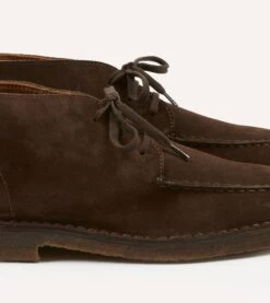Crosby Moc-Toe Chukka Boot Brown Suede -Drakes Shop DR1AF318054 04300 3
