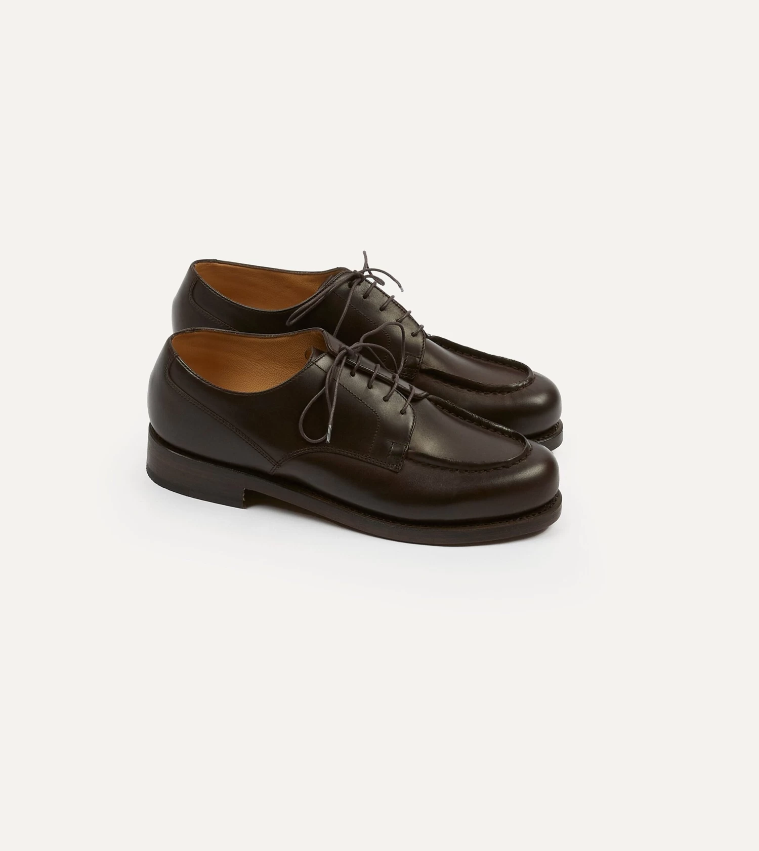 Paraboot Chambord Brown Calf Leather Derby Shoe 3 Paraboot Chambord Brown Calf Leather Derby Shoe