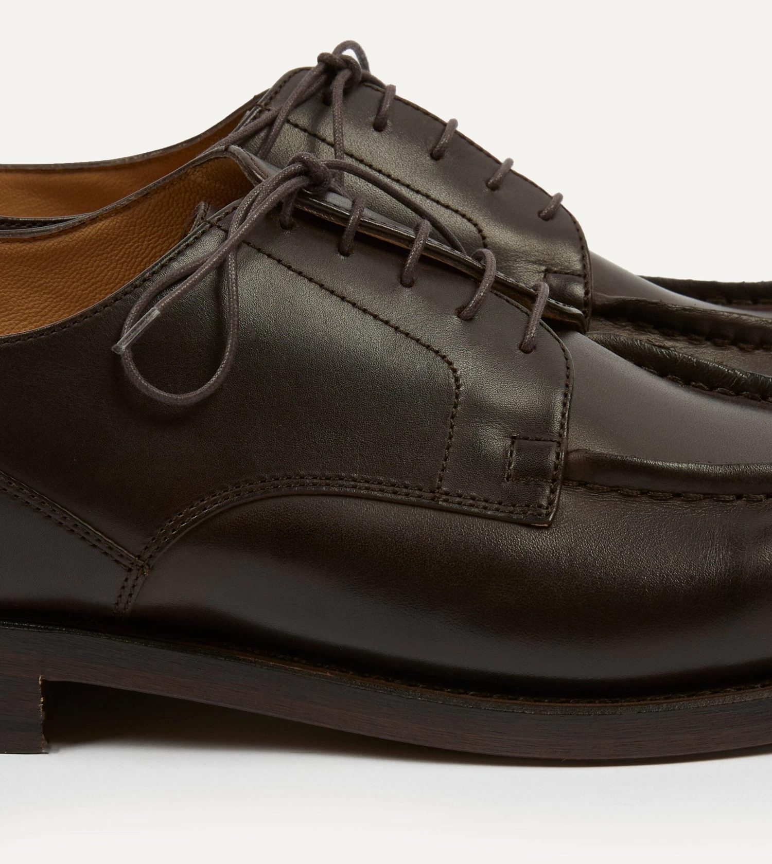 Paraboot Chambord Brown Calf Leather Derby Shoe 7 Paraboot Chambord Brown Calf Leather Derby Shoe - Image 5