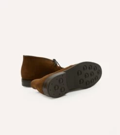 Snuff Suede Murphy Goodyear Welted Chukka Boot -Drakes Shop DR1AF322439 01300 2