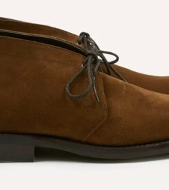 Snuff Suede Murphy Goodyear Welted Chukka Boot -Drakes Shop DR1AF322439 01300 3