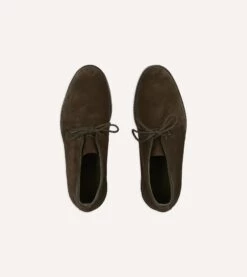 Brown Suede Murphy Goodyear Welted Chukka Boot -Drakes Shop DR1AF322439 02300 4