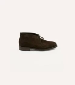 Brown Suede Murphy Goodyear Welted Chukka Boot -Drakes Shop DR1AF322439 02300 6