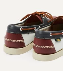 Drake's By Sebago Red White And Blue Docksides Spinnaker Boat Shoe -Drakes Shop DR1AF323183 02700 3