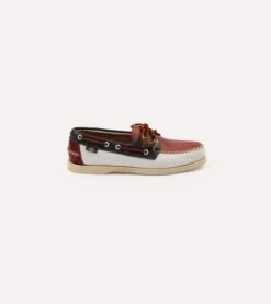 Drake's By Sebago Red White And Blue Docksides Spinnaker Boat Shoe -Drakes Shop DR1AF323183 02700 4