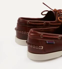 Sebago Brown Waxed Docksides Portland Boat Shoe -Drakes Shop DR1AF323640 01300 4