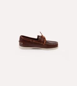 Sebago Brown Waxed Docksides Portland Boat Shoe -Drakes Shop DR1AF323640 01300 5