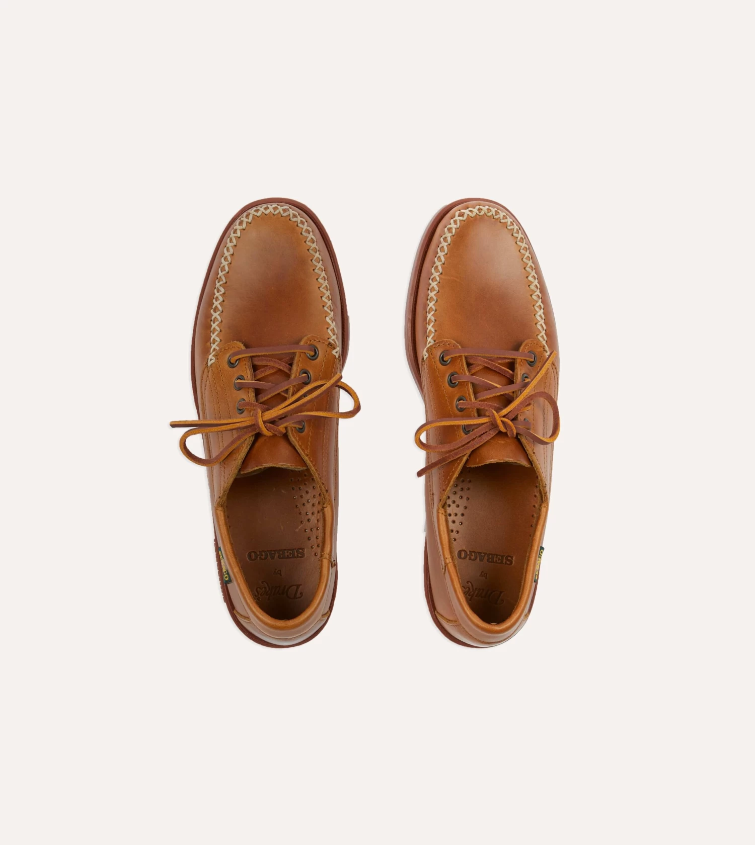 Drake's By Sebago Campsides Askook Waxed Leather Shoe 6 Drake's By Sebago Campsides Askook Waxed Leather Shoe - Image 4
