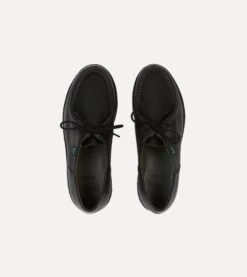 Paraboot Michael Black Deer Leather Derby Shoe -Drakes Shop DR1AF4 24144 01 100 4